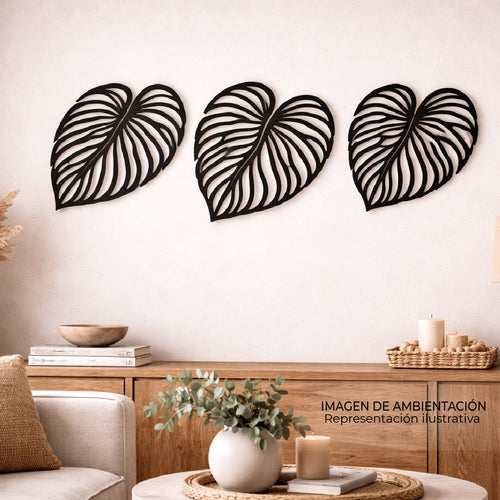 Aplique de pared Metálico Hojas Montera