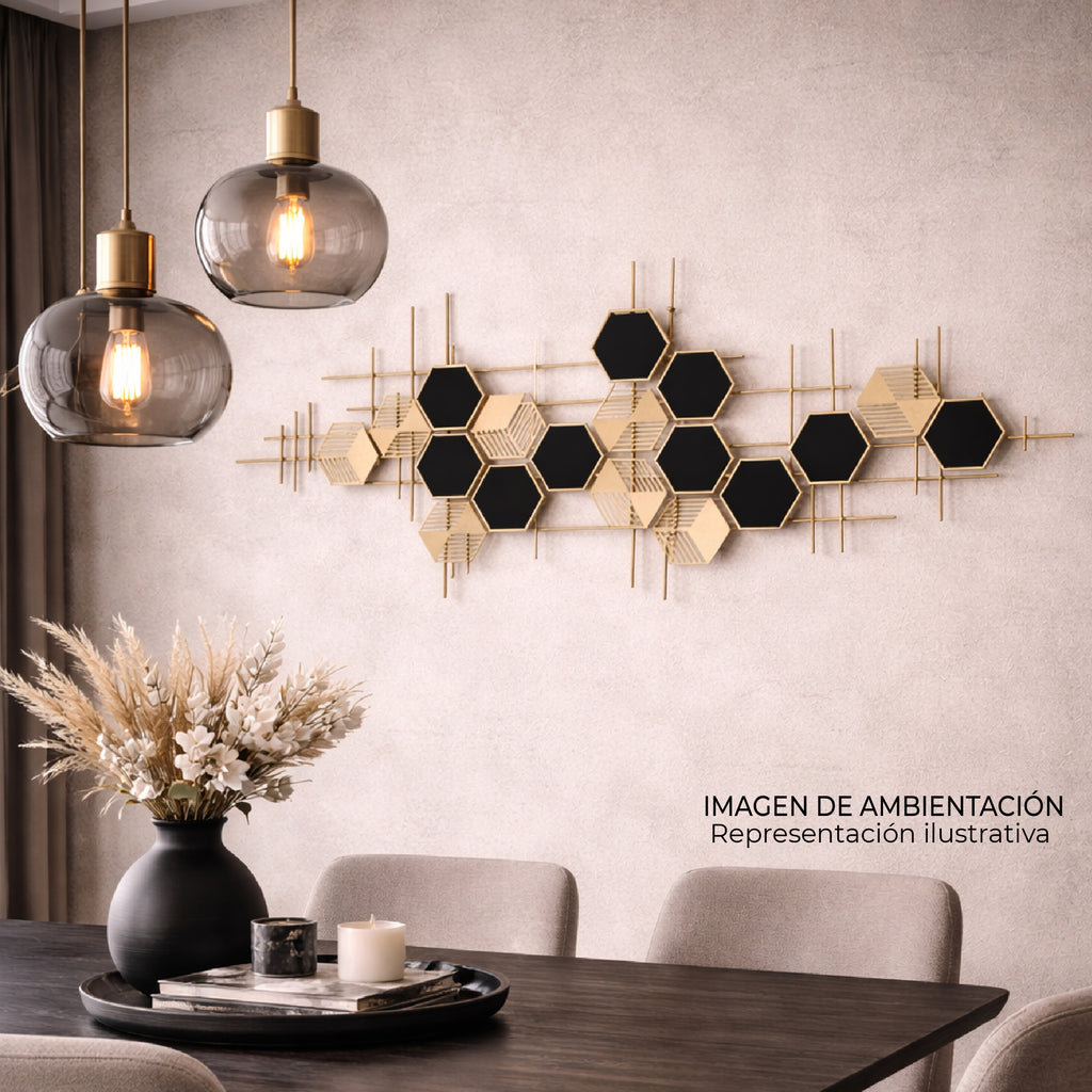 Aplique de pared Metálico Hexara