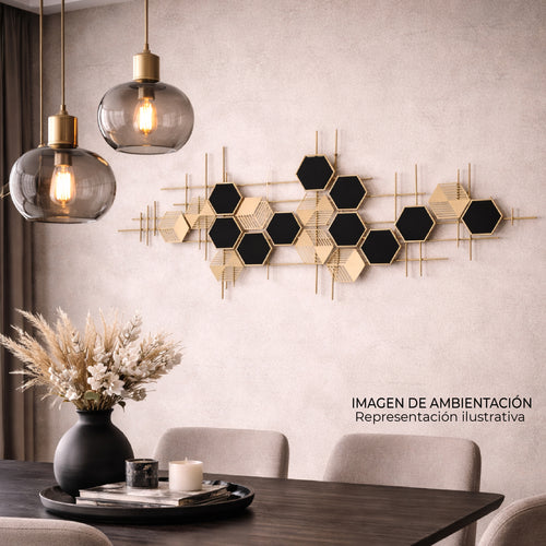 Aplique de pared Metálico Hexara