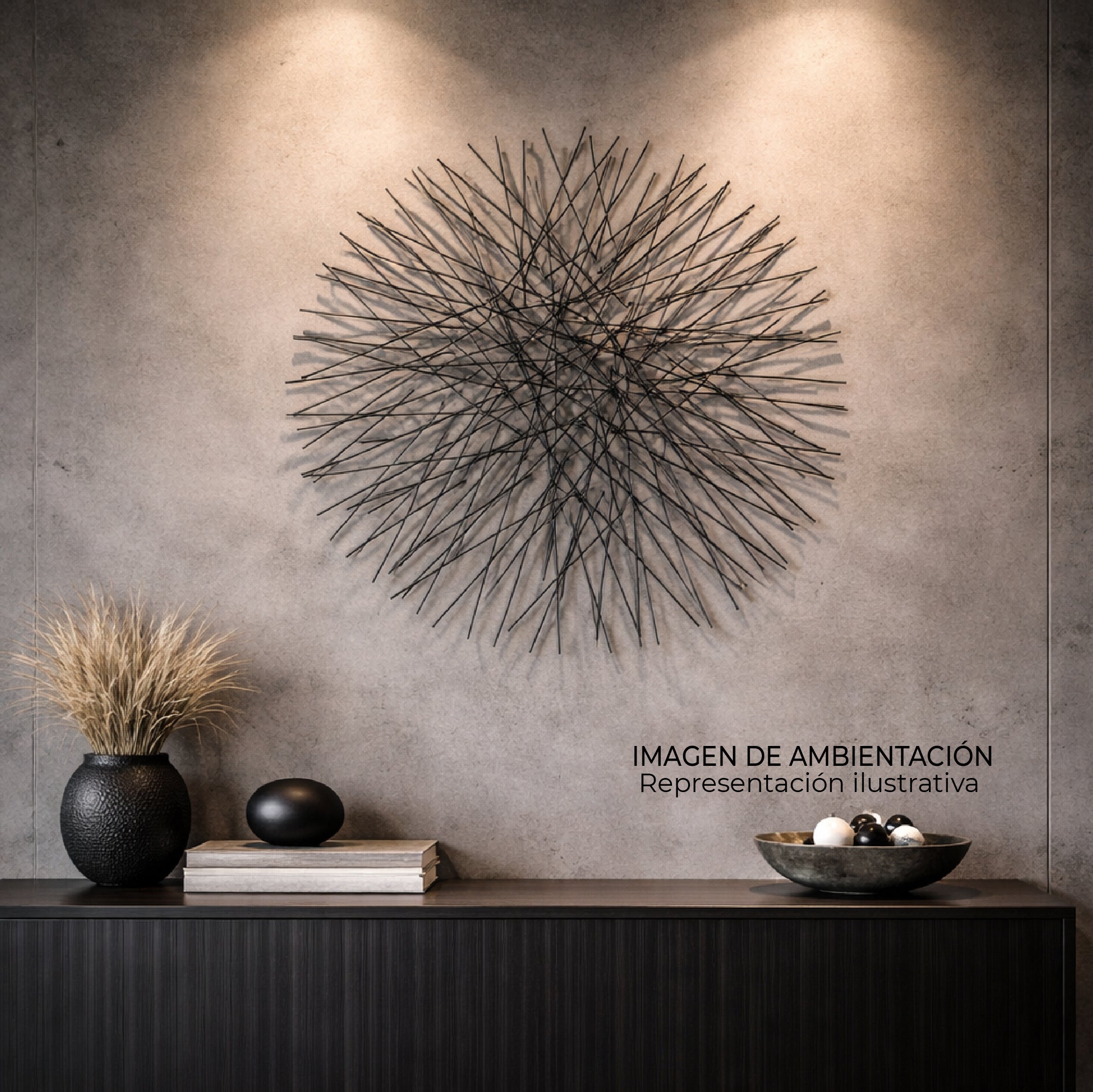 Aplique de Pared Metálico Vórtika