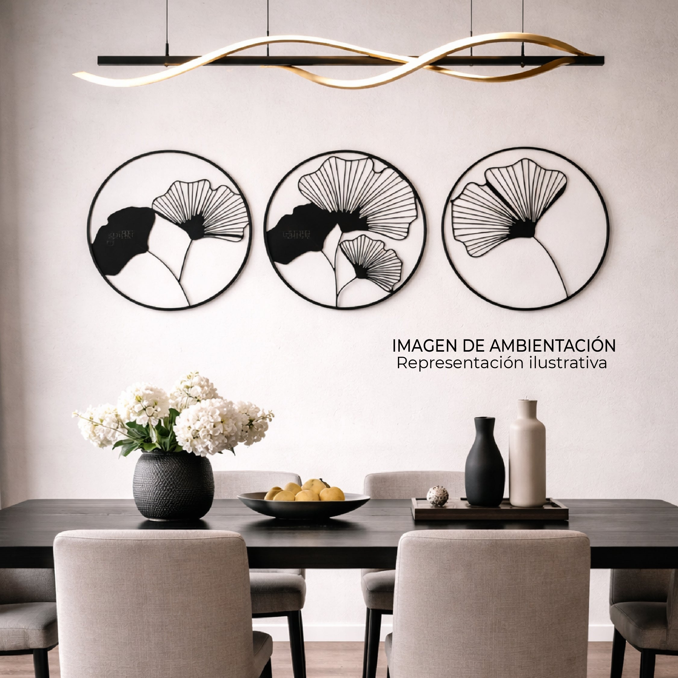 Aplique de Pared Metalico Ginkora