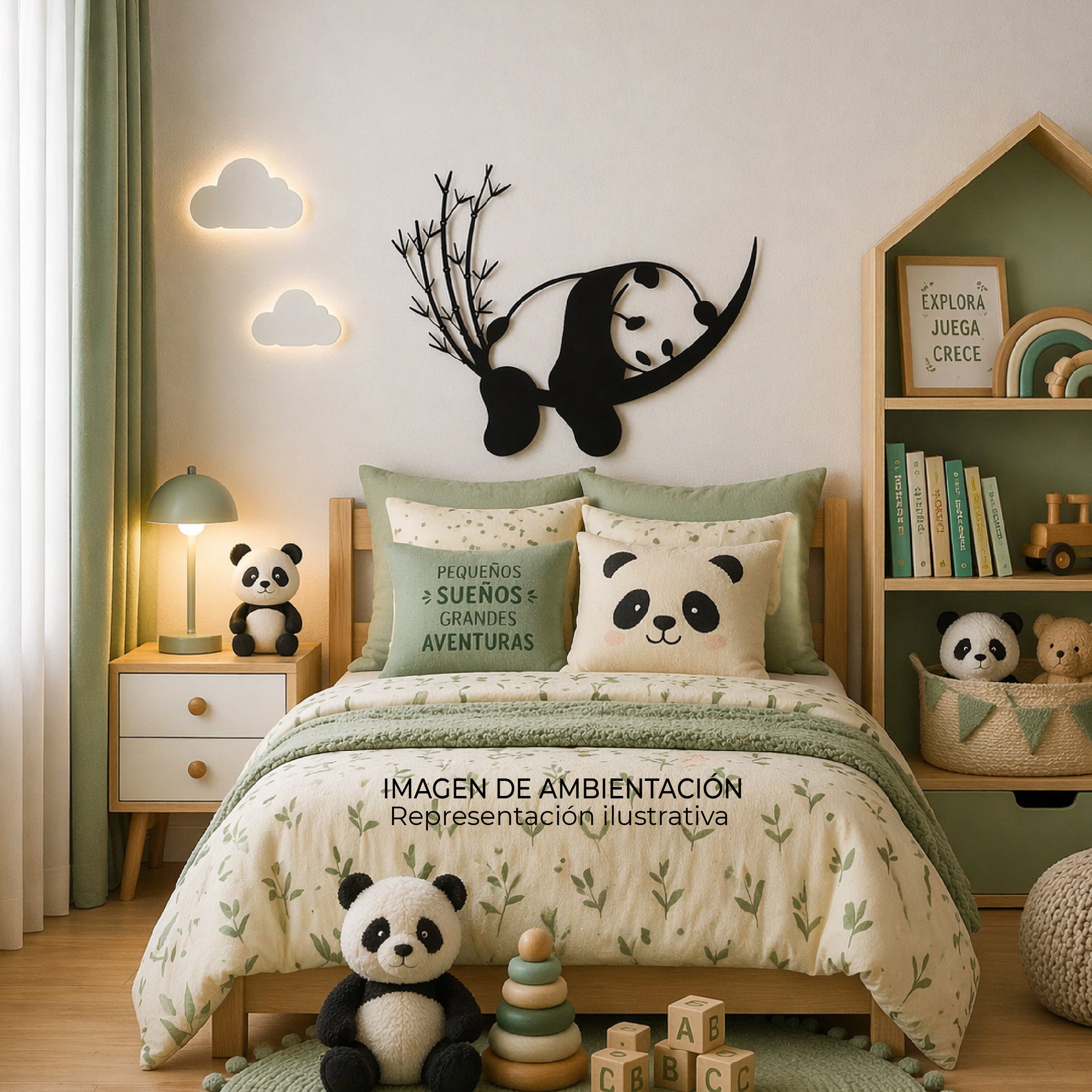 Aplique de Pared Metálico Panda