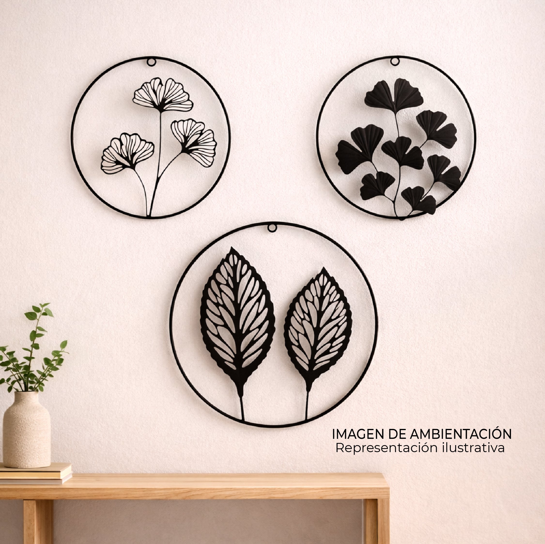 Aplique de Pared Metálico Botanica