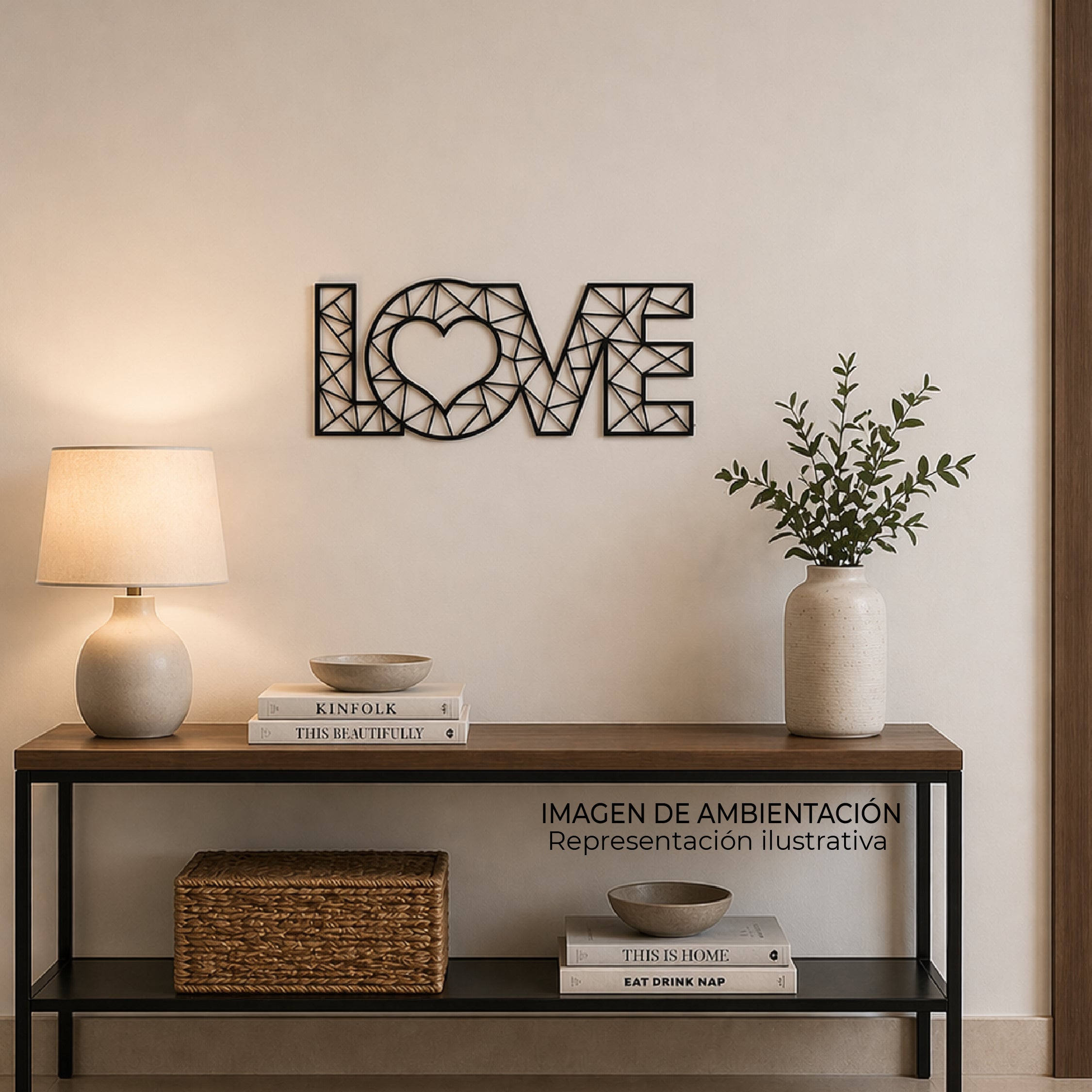 Aplique de Pared Metálico Love