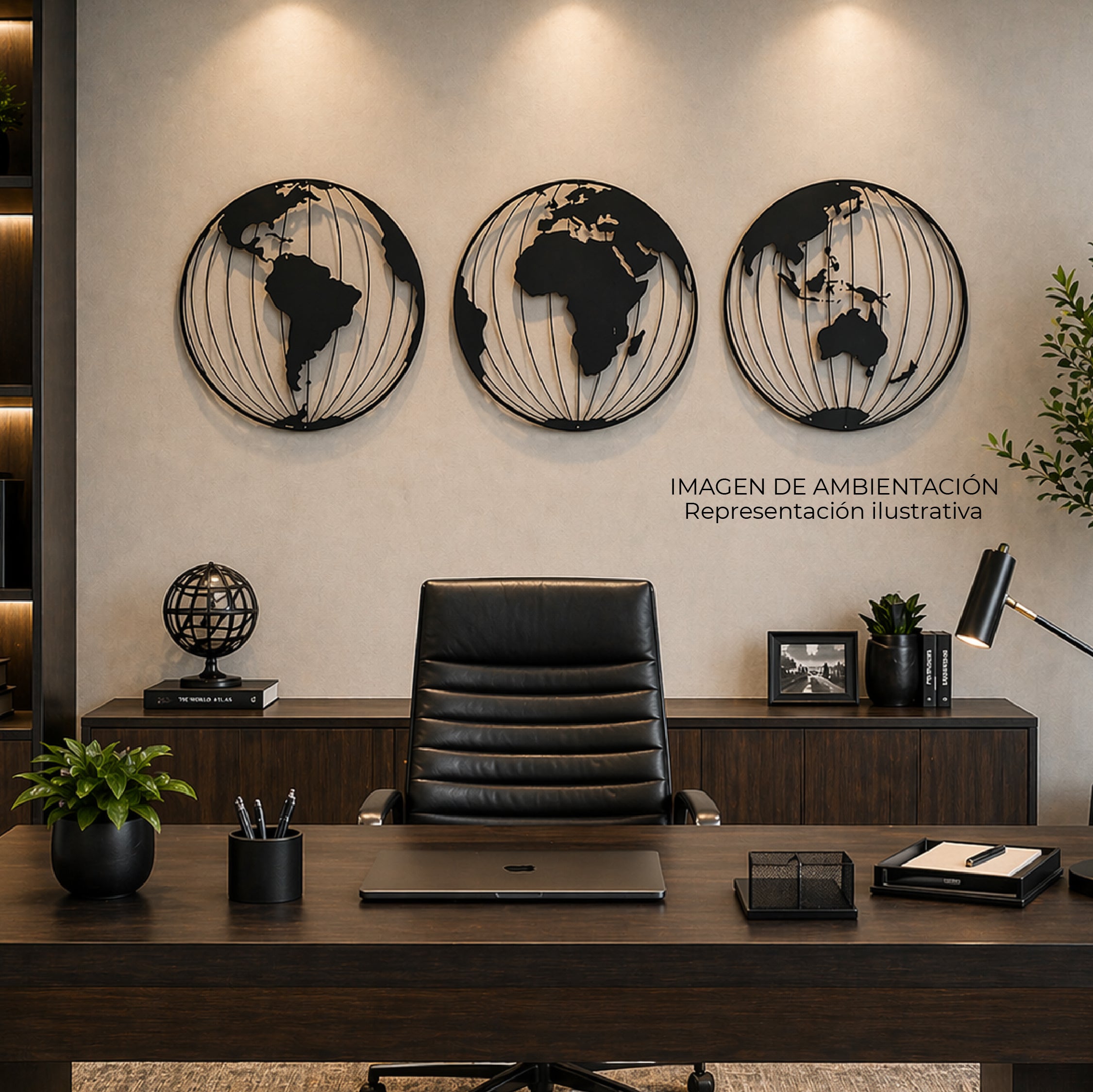 Aplique de Pared Metálico Orbit Set