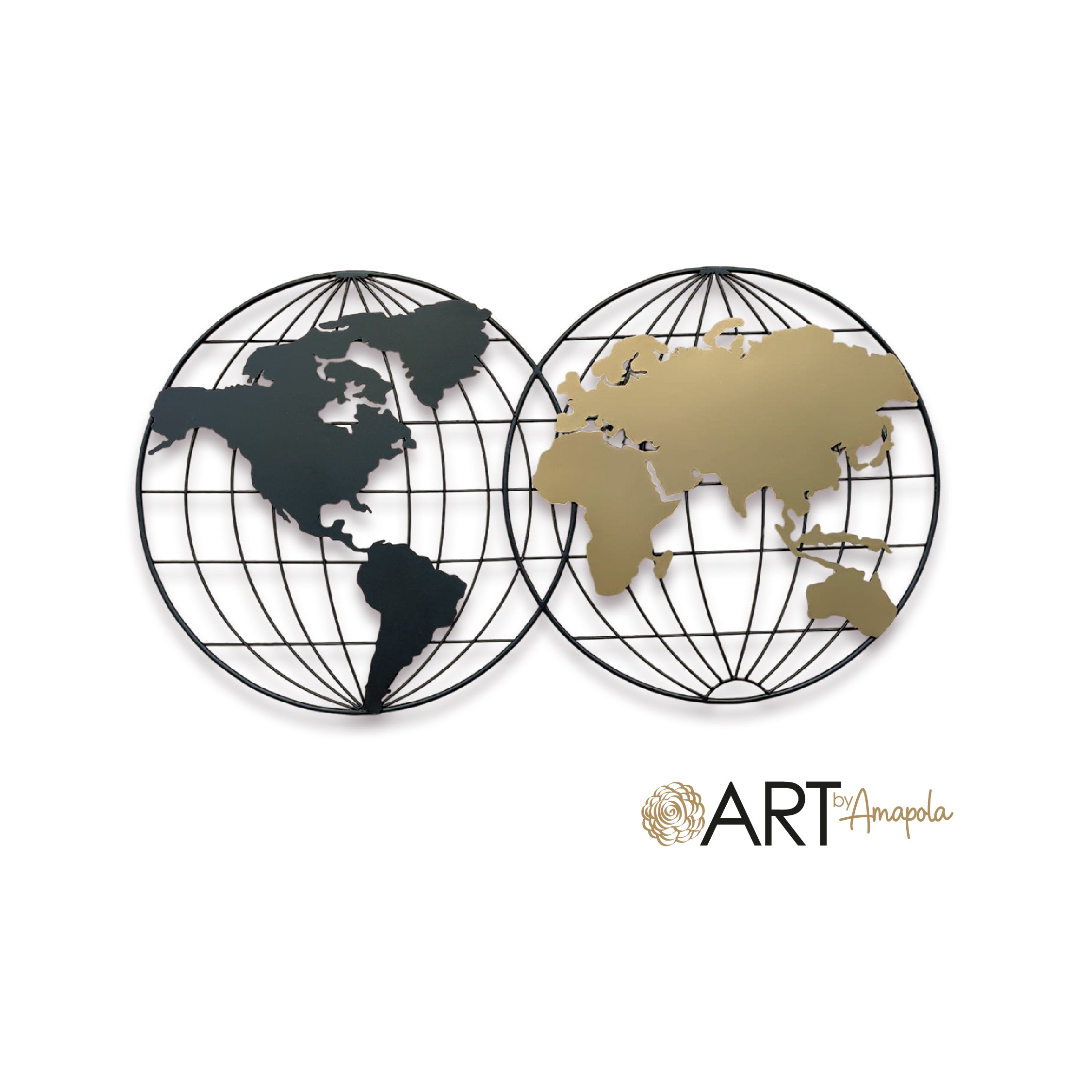 Apliques de Pared Metálicos World Map