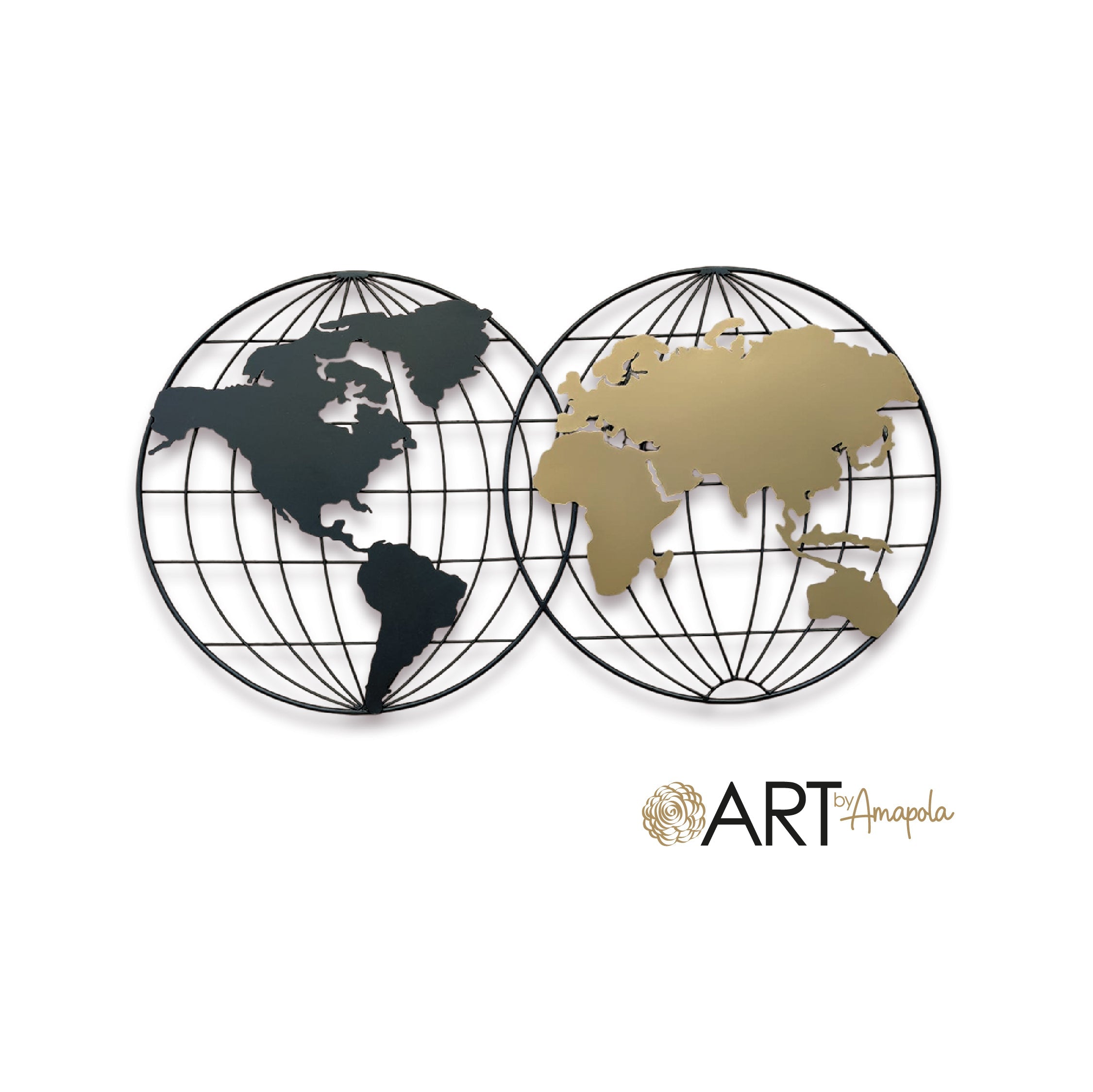 Apliques de Pared Metálicos World Map