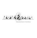 Art by Amapola black metal abstract wall art of The Last Supper, minimalist design.