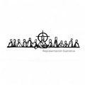 Art by Amapola black metal wall art depicting an abstract minimalist 'The Last Supper' scene with Jesus and disciples.