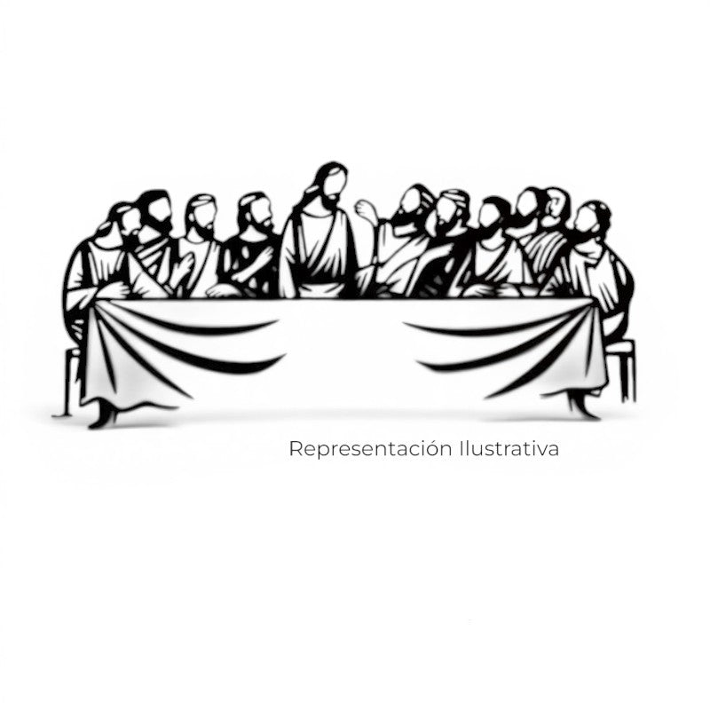 Decoración de pared de metal negro de La Última Cena de Art by Amapola. Arte religioso para el hogar.