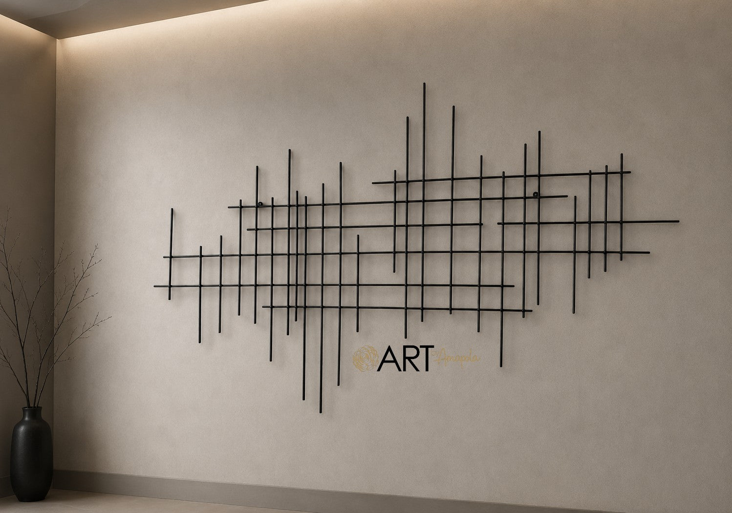 Aplique Metálico Grid Linear